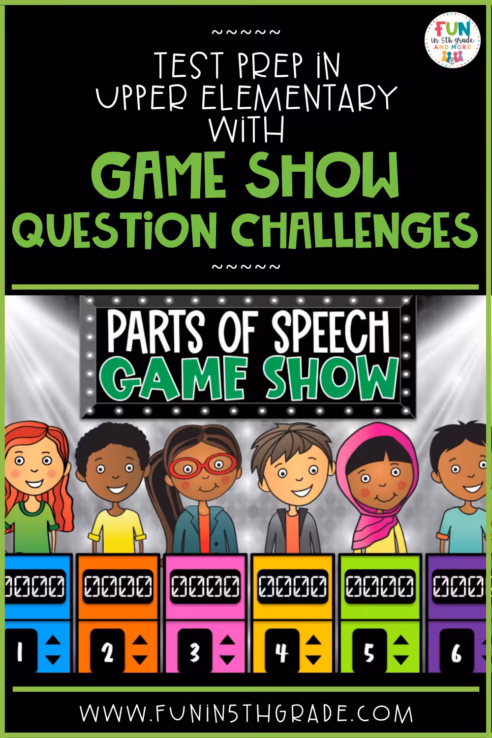 Test Prep in Upper Elementary with Game Show Questions Challenges