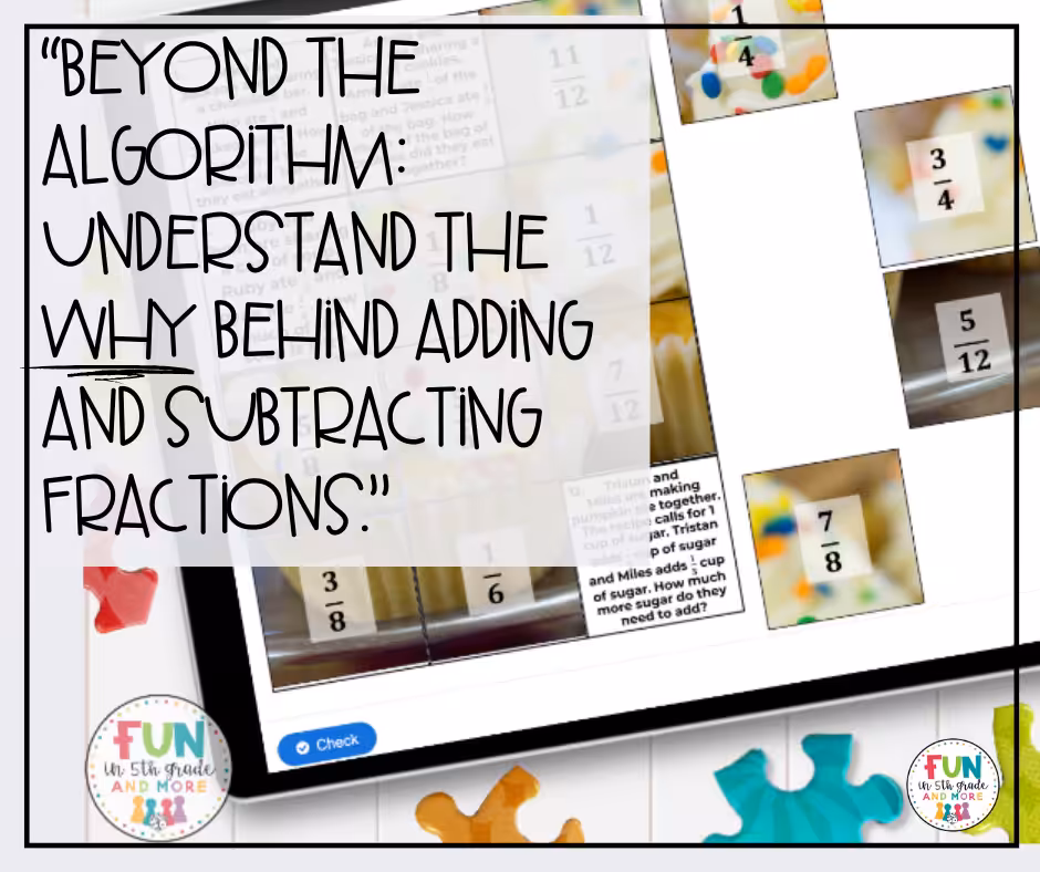 Beyond the Algorithm Understanding the WHY behind adding and subtracting fractions