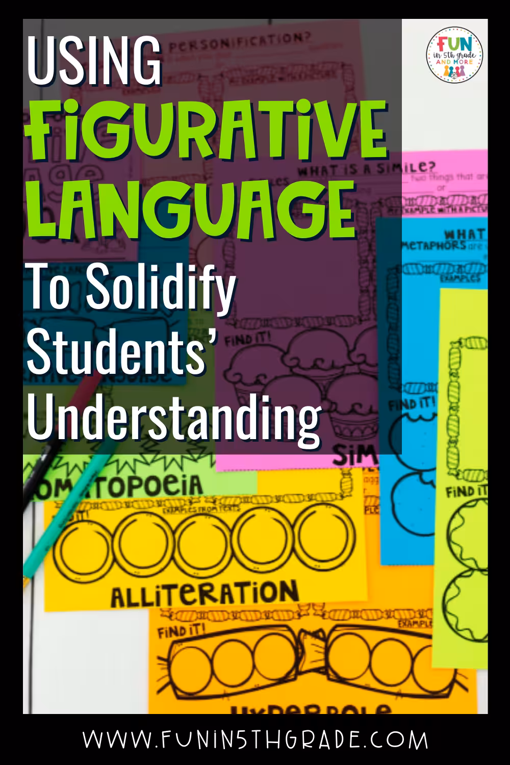 Using this figurative language flipbook to solidify student's understanding