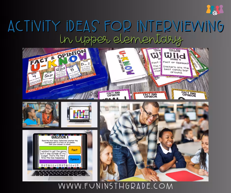 Activity Ideas for Interviewing in Upper Elementary