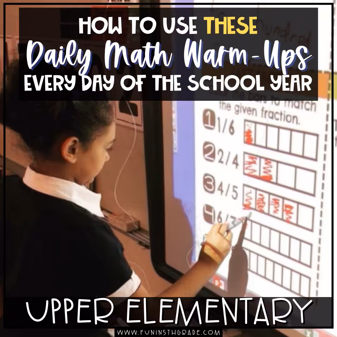 How to use these daily math warm-ups everyday of the school year